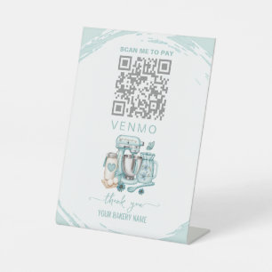 Bakery venmo Payment Qr code  Pedestal Sign