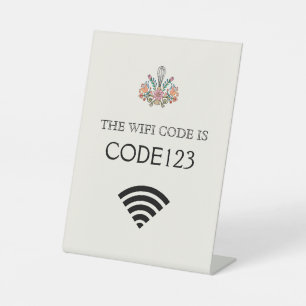 Bakery Wifi Code QR Pedestal Sign