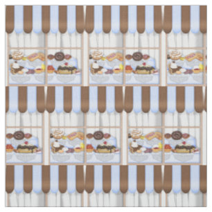 Bakery Window Pima cotton fabric