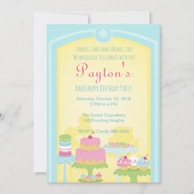 Bakeshoppe Invitation (Front)