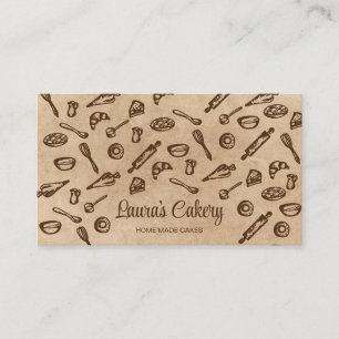 Baking and Cooking Utensil Bakery Business Card