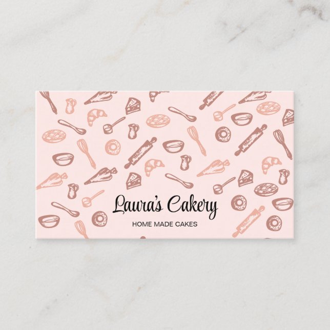 Baking and Cooking Utensil Bakery Business Card (Front)