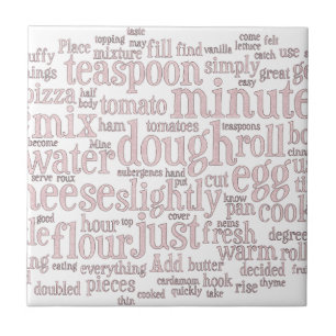 Baking and Culinary Words Tile