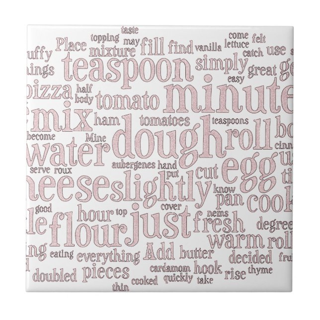Baking and Culinary Words Tile (Front)