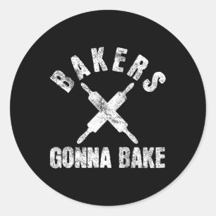 Baking Baker Bakery Classic Round Sticker