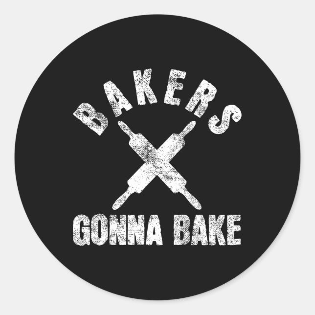 Baking Baker Bakery  Classic Round Sticker (Front)
