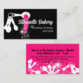 Baking bakery pastry chef measuring spoons utensil business card