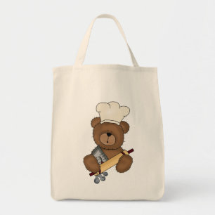 Baking Bear Grocery Tote Bag