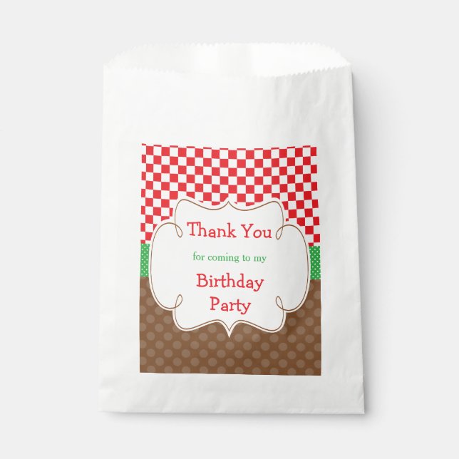 Baking Bears Birthday Party Favour Bag (Front)