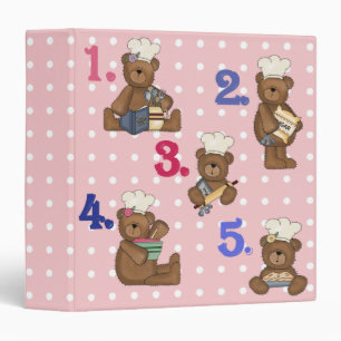 baking bears recipe note book binder
