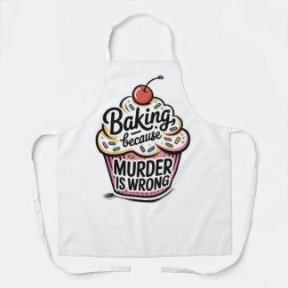 Baking Because Murder Is Wrong Apron