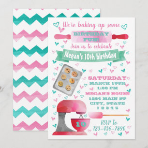 Baking birthday invitation