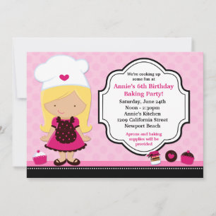 Baking Birthday Party Invitation
