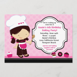 Baking Birthday Party Invitation