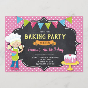 Baking Birthday Party Invitation