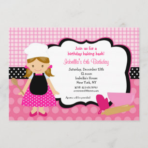 Baking Birthday Party Invitations