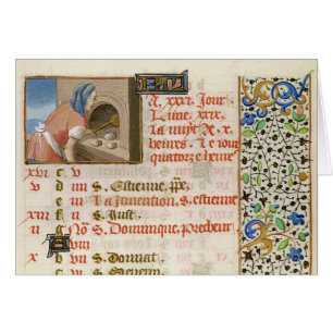 Baking Bread, from a Book of Hours