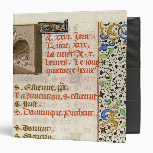 Baking Bread, from a Book of Hours Binder (Front/Inside)