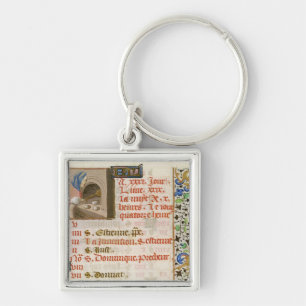 Baking Bread, from a Book of Hours Keychain