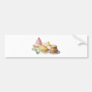 Baking cakes and cookies bumper sticker