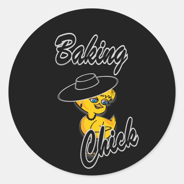 Baking Chick #4 Classic Round Sticker (Front)