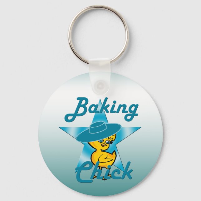 Baking Chick #7 Keychain (Front)