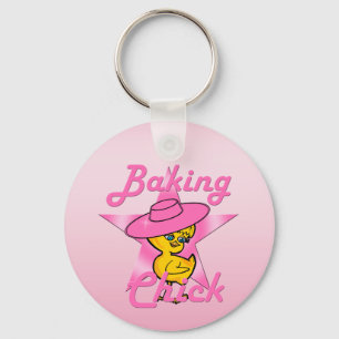 Baking Chick #8 Keychain