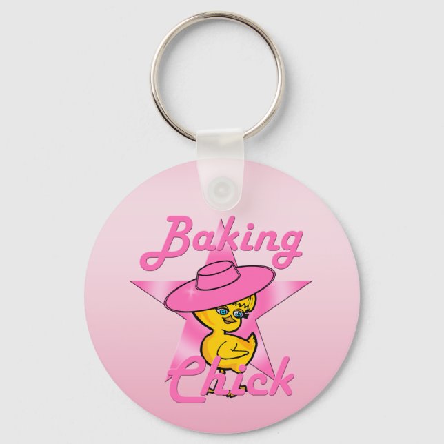 Baking Chick #8 Keychain (Front)