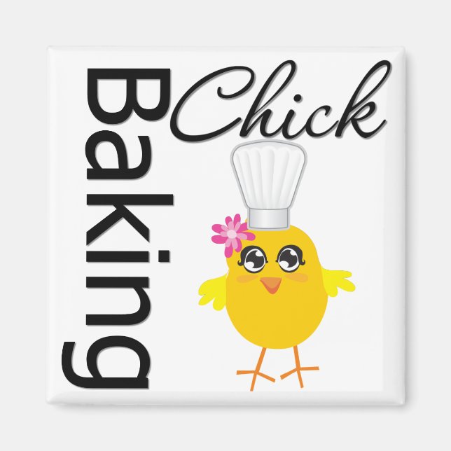 Baking Chick Magnet (Front)