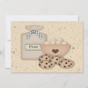 Baking Chocolate Chip  Cookie Swap Invitation