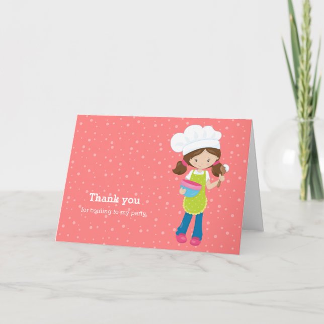 Baking * choose your background colour thank you card (Front)