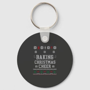 Baking Christmas Cheer Gingerbread Oven Knit Patte Keychain