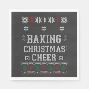 Baking Christmas Cheer Gingerbread Oven Knit Patte Napkin