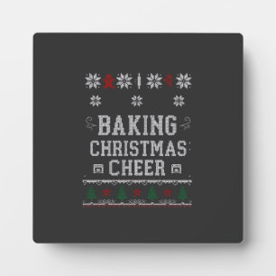 Baking Christmas Cheer Gingerbread Oven Knit Patte Plaque