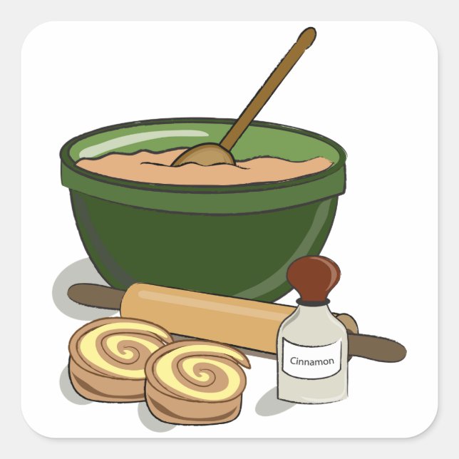 Baking Cinnamon Rolls Stickers (Devant)