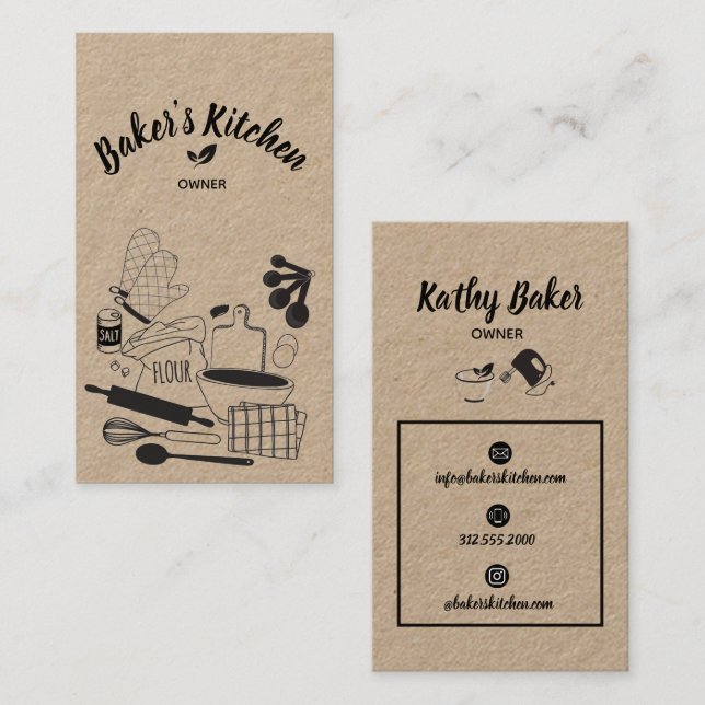 baking company business card (Front/Back)