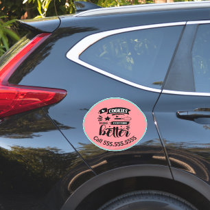 Baking Cookies business car decal