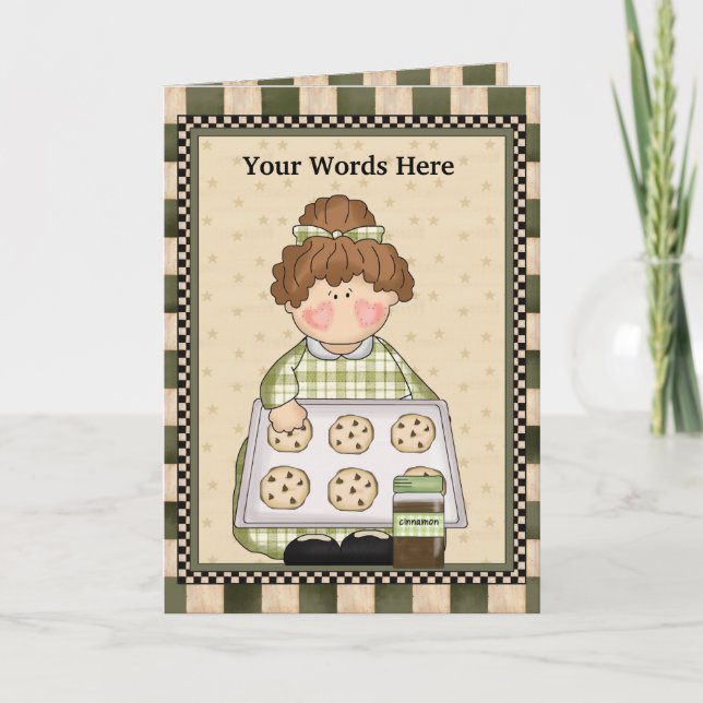 Baking Cookies Grandma Carte de voeux (Devant)