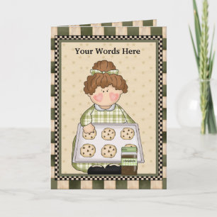 Baking Cookies Grandma Carte de voeux