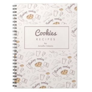 Baking Cookies Pattern   Cookies Recipes Notebook