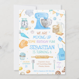 Baking Cooking Birthday Party Invitation