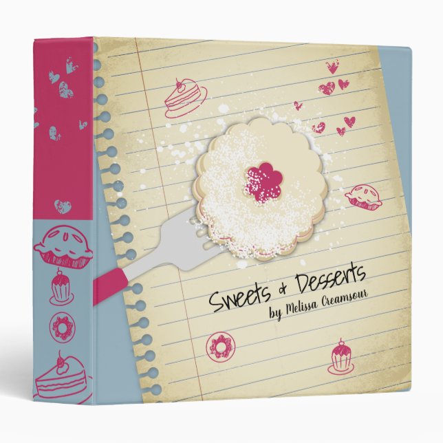 Baking cooking cookie cake pie recipe cookbook 3 r binder (Front/Spine)