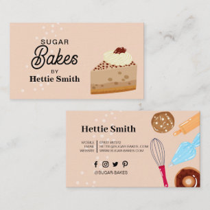 Baking & Cooking Utensil Black Cakes Bakes Business Card