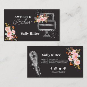Baking & Cooking Utensil Black Cakes Bakes Business Card