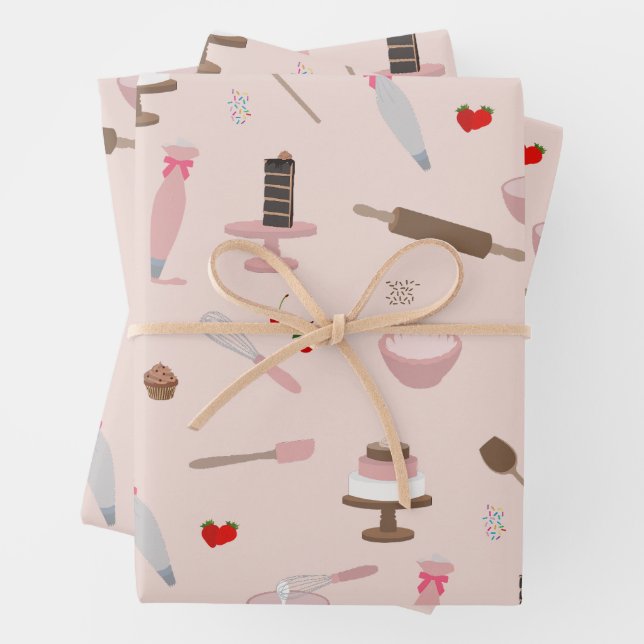 Baking & Cooking Utensils Bakery Cooking  Wrapping Paper Sheet (In situ)
