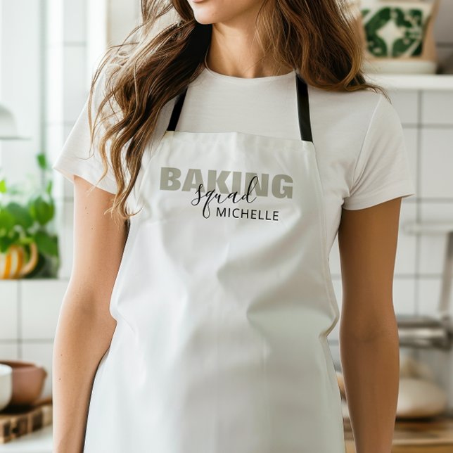Baking Crew Simple Text Matching Group Name Apron (Creator Uploaded)