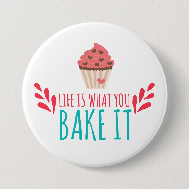 Baking Cupcakes Button (Front)