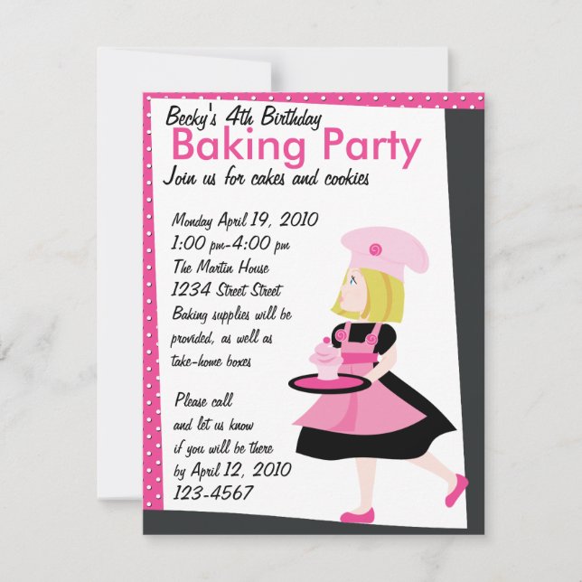Baking Cutie Invitation (Front)