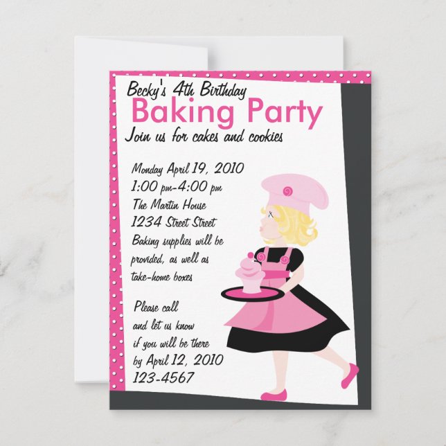 Baking Cutie Invitation (Front)