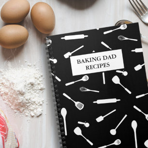 Baking Dad Kitchen Tool Blank Recipe Book Notebook